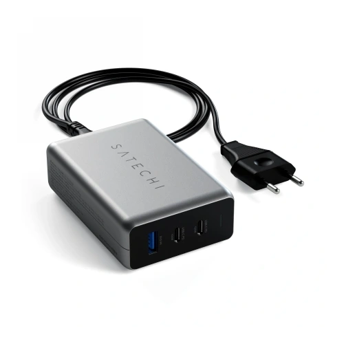 Ładowarka sieciowa Satechi PD GaN Charger 100W USB-A, 2xUSB-C (space gray)