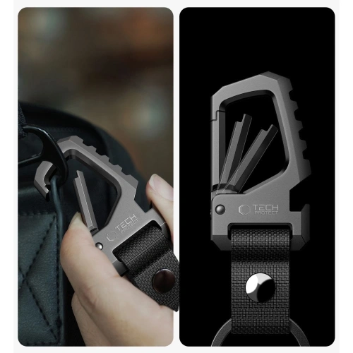 Brelok Tech-Protect Slidelock Carabiner Keychain Gunmetal
