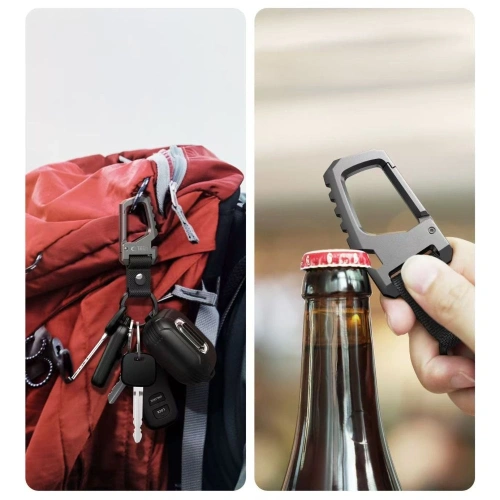 Brelok Tech-Protect Slidelock Carabiner Keychain Gunmetal