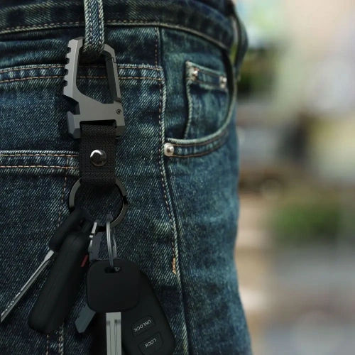 Brelok Tech-Protect Slidelock Carabiner Keychain Gunmetal