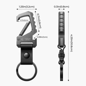 Hurtownia GSM - Tech-Protect Slidelock Karabiner Kulcstartó Gunmetal - THP4222 - {ean13} - Hurt
