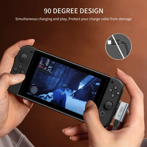 Adapter USB-C / USB-C Tech-Protect Ultraboost AA01 Angle Adapter USB-C Grey