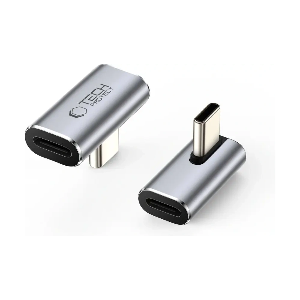 Hurtownia GSM - Adapter kątowy USB-C / USB-C Tech-Protect Ultraboost AA03 Angle Adapter USB-C Grey - THP4225 - {ean13} - Hurt