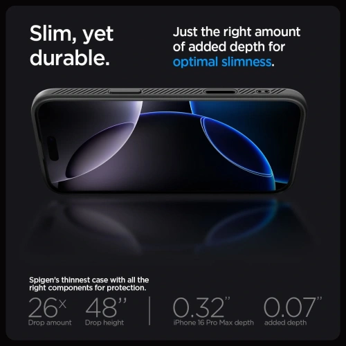 Etui Spigen Liquid Air T Mag MagSafe Apple iPhone 16 Pro Max Matte Black