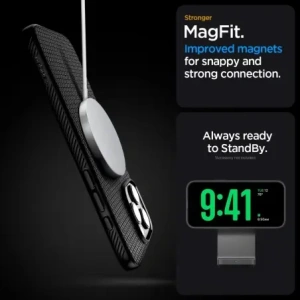 Hurtownia GSM - Spigen Liquid Air T Mag MagSafe Apple iPhone 16 Pro Max Matt Fekete - SPN16774 - {ean13} - Hurt