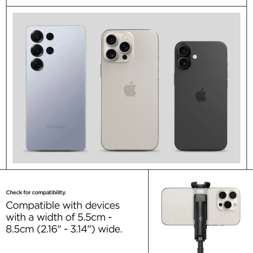 Kijek Spigen S541W Bluetooth Selfie Stick Tripod Black