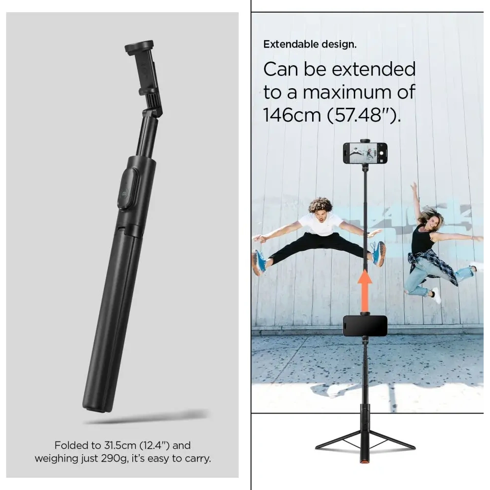 Hurtownia GSM - Spigen S541W Bluetooth Selfie Stick Tripod Negru - SPN16785 - {ean13} - Hurt