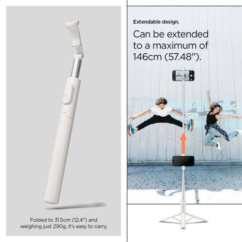 Kijek Spigen S541W Bluetooth Selfie Stick Tripod Dune Beige