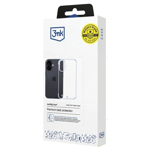 Etui 3MK Just20g Clear Case do Apple iPhone 16 Plus