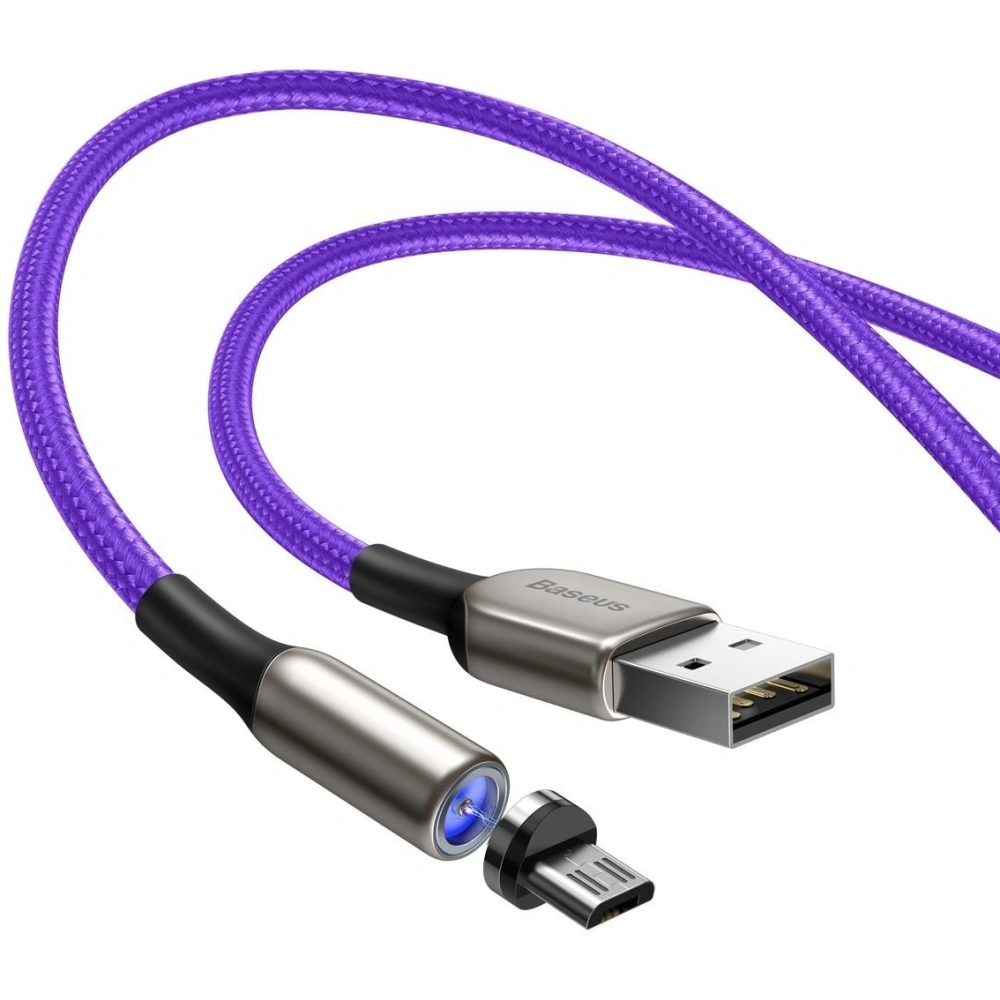 Wholesale Baseus Zinc Magnetic Cable microUSB 2A 1m Purple - BSU1519PRP - {ean13} - Hurt