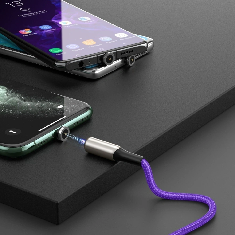 Wholesale Baseus Zinc Magnetic Cable microUSB 2A 1m Purple - BSU1519PRP - {ean13} - Hurt
