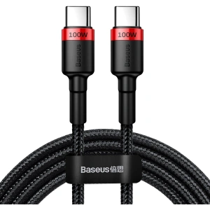 USB-C Kabel Baseus Cafule, QC 3.0, PD 2.0, 100W, 5A, 2m (rot-schwarz)