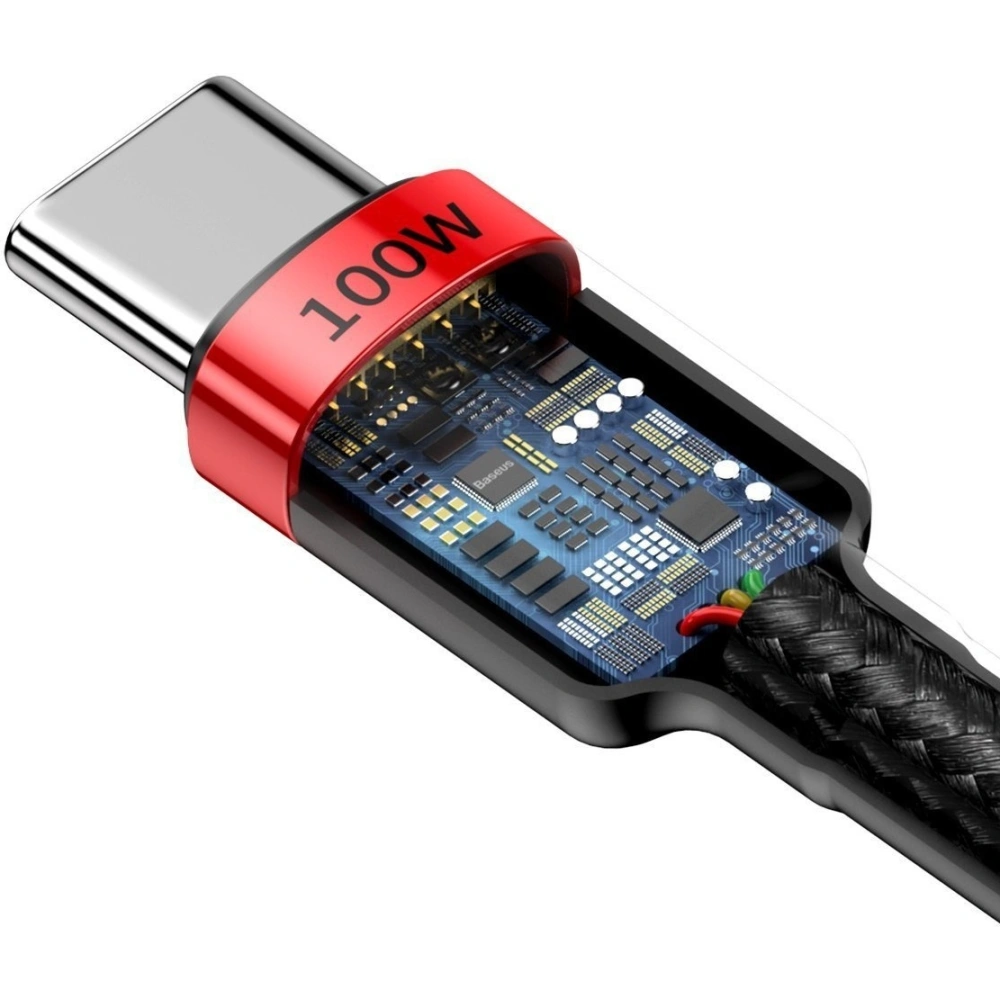 Hurtownia GSM - Kabel USB-C Baseus Cafule, QC 3.0, PD 2.0, 100W, 5A, 2m (červeno-černý) - BSU1520REDBLK - {ean13} - Hurt