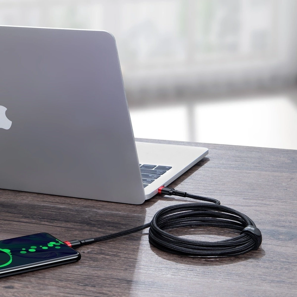 Hurtownia GSM - Kabel USB-C Baseus Cafule, QC 3.0, PD 2.0, 100W, 5A, 2m (červeno-černý) - BSU1520REDBLK - {ean13} - Hurt
