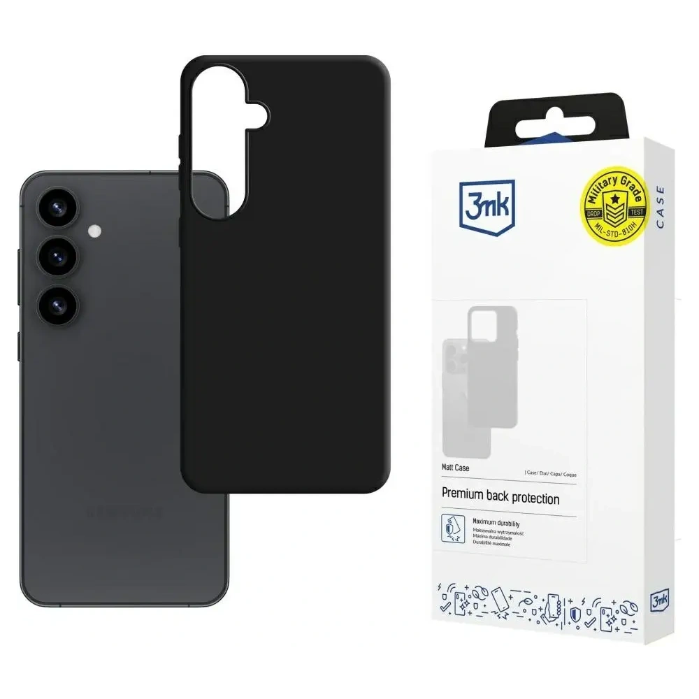 Hurtownia GSM - 3MK Matt Case Samsung Galaxy S25+ Plus černý - 3MK16445 - {ean13} - Hurt