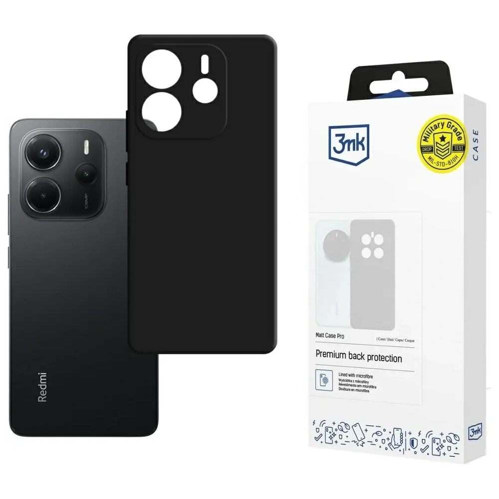 Hurtownia GSM - 3MK Matt Case Pro Xiaomi Redmi Note 14 4G černá - 3MK16453 - {ean13} - Hurt