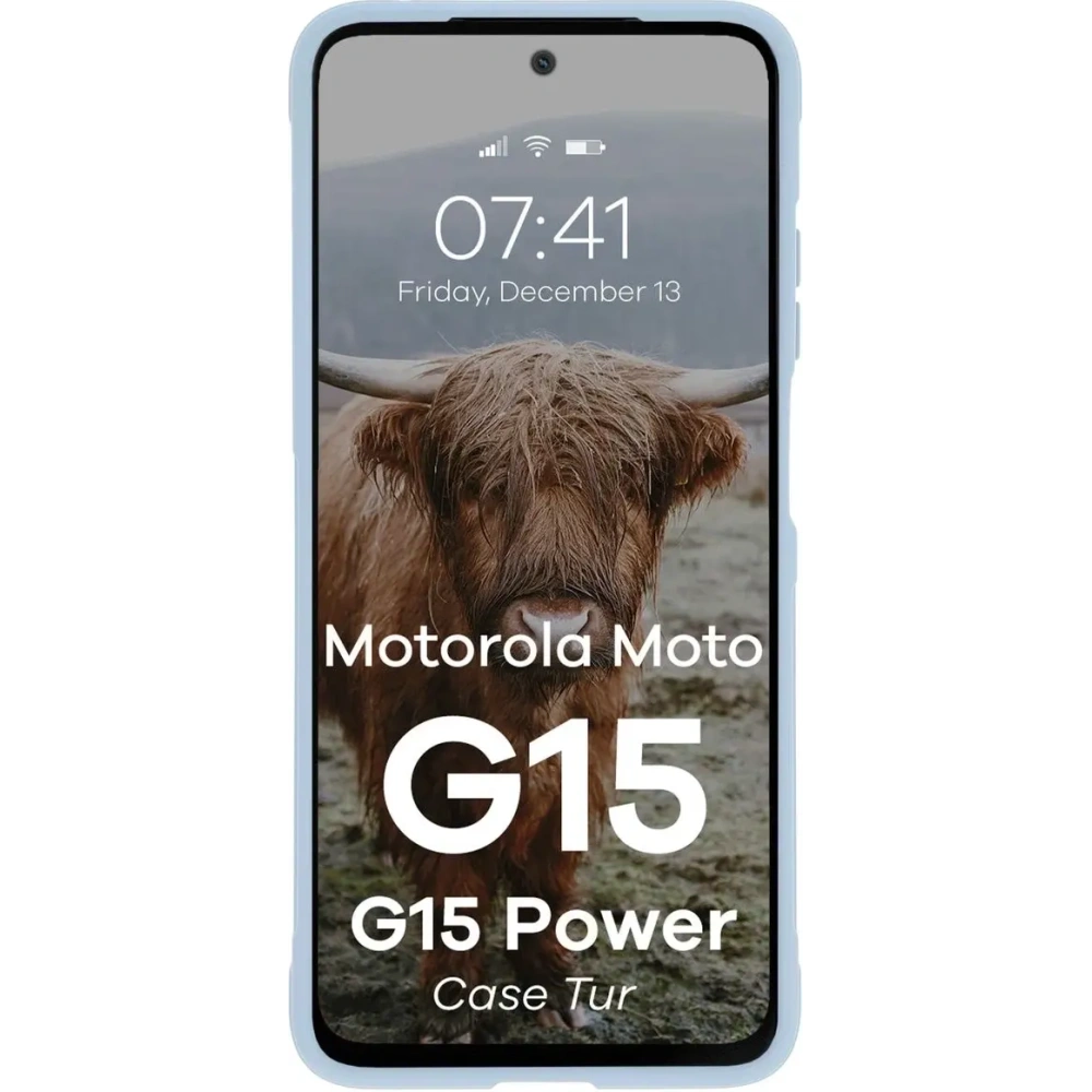 Wholesale BIZON Case Tur Motorola Moto G15 / G15 Power light blue - BIZ9253 - {ean13} - Hurt