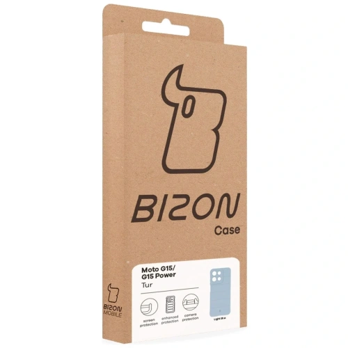 Pancerne etui Bizon Case Tur do Motorola Moto G15 / G15 Power jasnoniebieskie