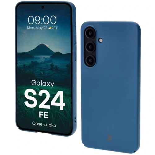 Etui Bizon Case Łupka do Samsung Galaxy S24 FE niebieskie