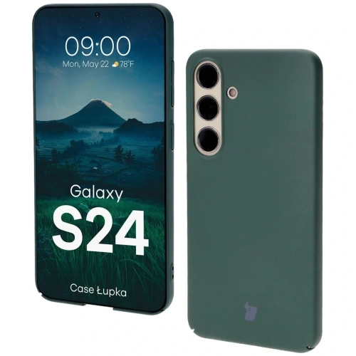 Etui Bizon Case Łupka do Samsung Galaxy S24 zielone