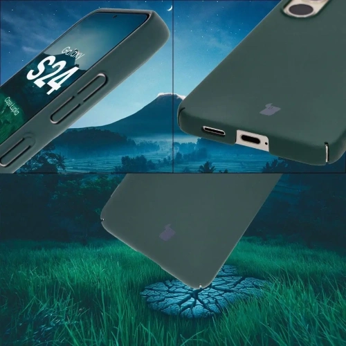 Etui Bizon Case Łupka do Samsung Galaxy S24 zielone