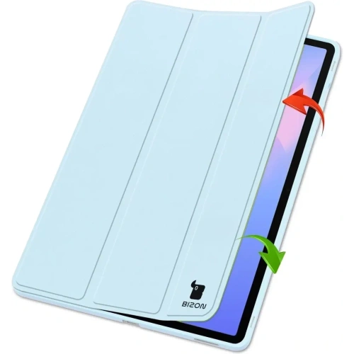 Etui z klapką Bizon Case Tab Lizard do Samsung Galaxy Tab S10 FE+ Plus błękitne
