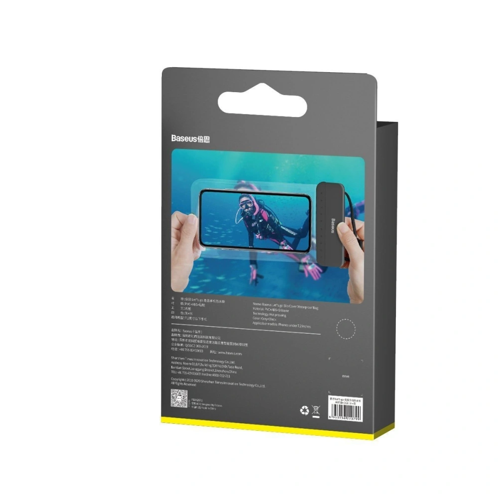 Wholesale Baseus Let's Go Universal Waterproof Case Black - BSU1523BLK - {ean13} - Hurt