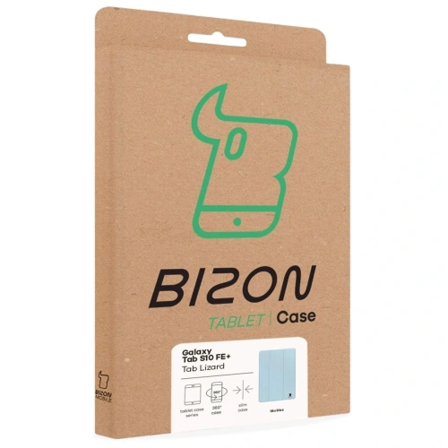 Etui z klapką Bizon Case Tab Lizard do Samsung Galaxy Tab S10 FE+ Plus błękitne