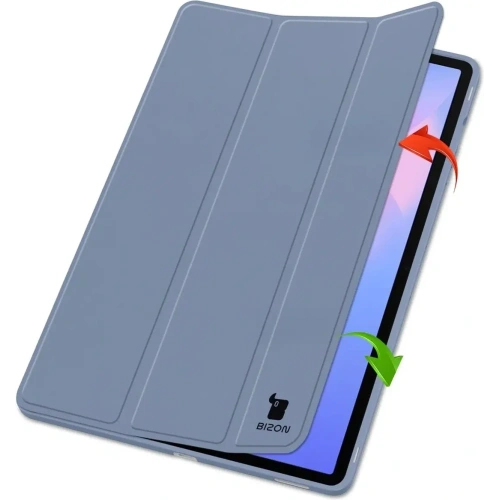 Etui z klapką Bizon Case Tab Lizard do Samsung Galaxy Tab S10 FE+ Plus lawendowe