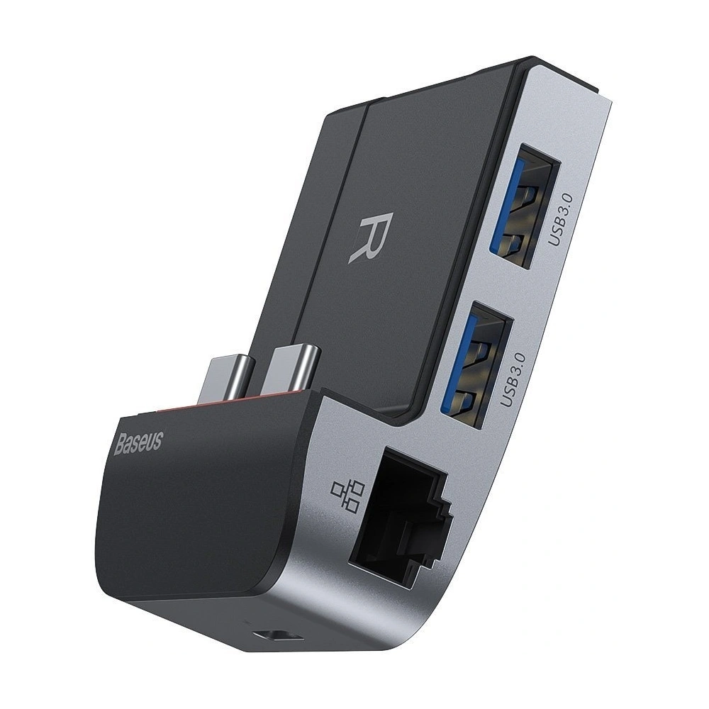 Hurtownia GSM - Adaptér 9w1 Baseus Armor Age, Hub 3x USB 3.0 + HDMI + 2x ThunderBolt 3 + USB-C + jack 3,5mm pro Apple MacBook Pro - BSU1524 - {ean13} - Hurt