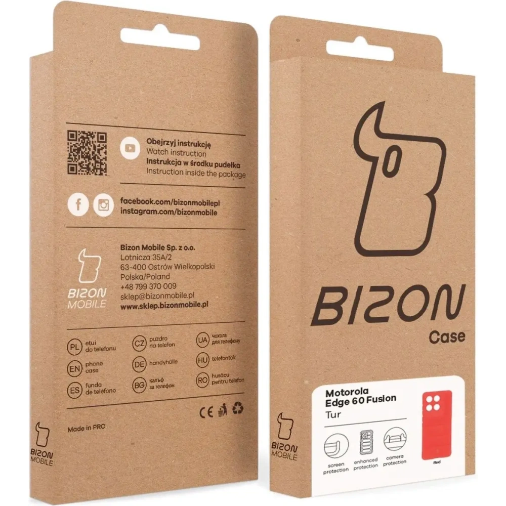 Hurtownia GSM - BIZON Tok Tur Motorola Edge 60 / 60 Fusion piros - BIZ9265 - {ean13} - Hurt