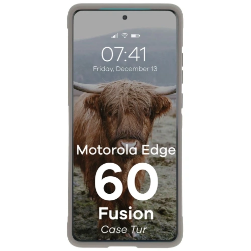 Pancerne etui Bizon Case Tur do Motorola Edge 60 / 60 Fusion jasnoszare