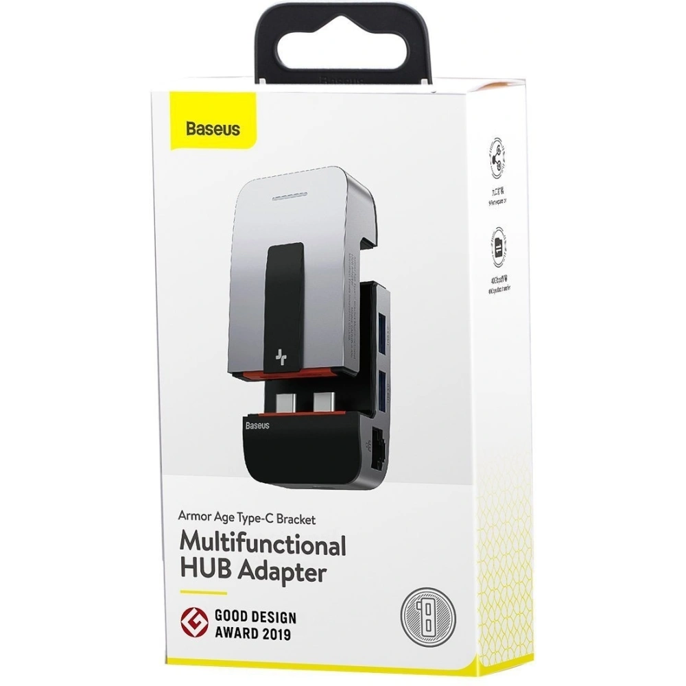 Hurtownia GSM - Adaptér 9w1 Baseus Armor Age, Hub 3x USB 3.0 + HDMI + 2x ThunderBolt 3 + USB-C + jack 3,5mm pro Apple MacBook Pro - BSU1524 - {ean13} - Hurt