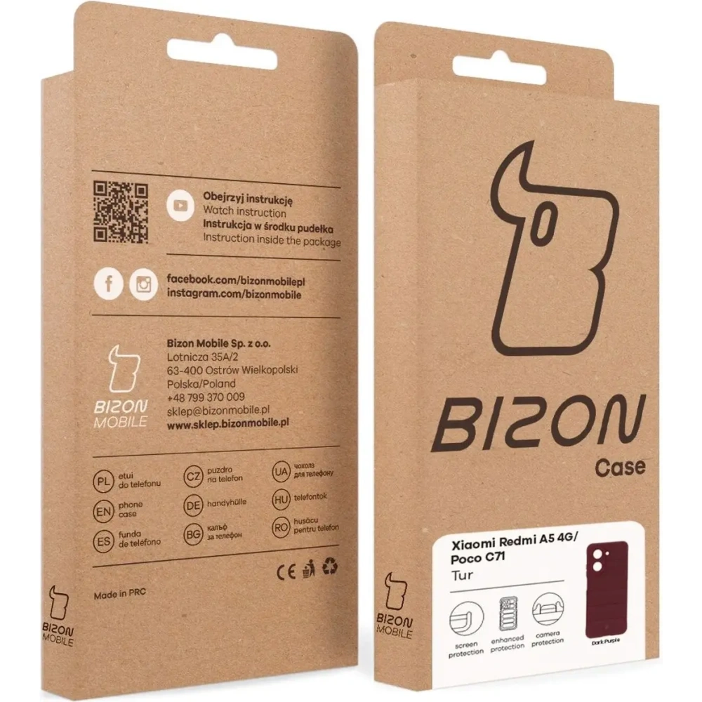 Hurtownia GSM - BIZON Hülle Tur Xiaomi Redmi A5 4G / POCO C71 4G burgunderrot - BIZ9267 - {ean13} - Hurt