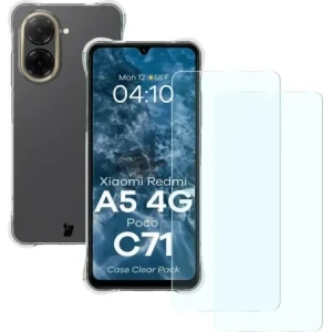 Hurtownia GSM - Husa Bizon Case Clear Pack + 2x sticlă de protecție pentru Xiaomi Redmi A5 4G / POCO C71 4G - BIZ9270 - {ean13} - Hurt