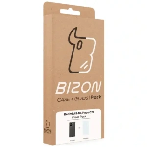 Hurtownia GSM - Husa Bizon Case Clear Pack + 2x sticlă de protecție pentru Xiaomi Redmi A5 4G / POCO C71 4G - BIZ9270 - {ean13} - Hurt