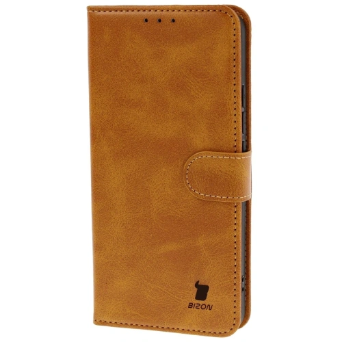 Etui z klapką Bizon Case Pocket do Xiaomi POCO F7 Pro / F7 Ultra brązowe
