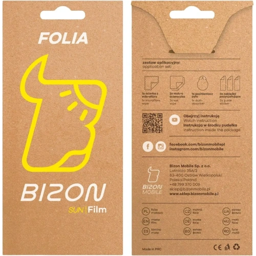 Folia matowa Bizon Glass Watch Film Sun do OnePlus Watch 3 [2 PACK]