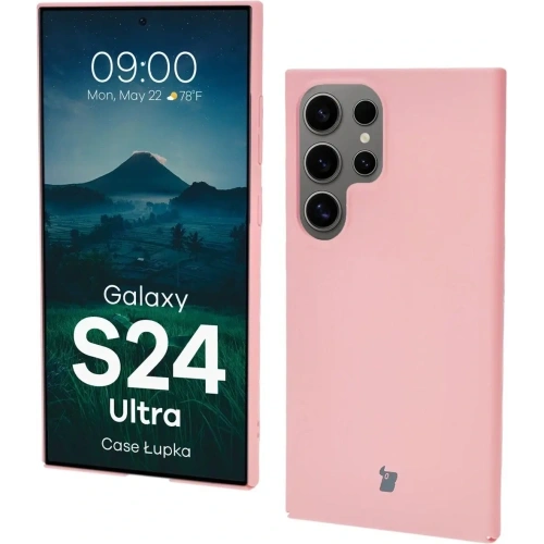 Etui Bizon Case Łupka do Samsung Galaxy S24 Ultra różowe