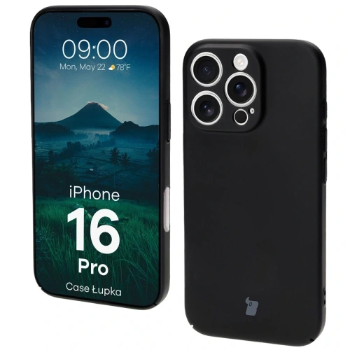 Etui Bizon Case Łupka do Apple iPhone 16 Pro czarne