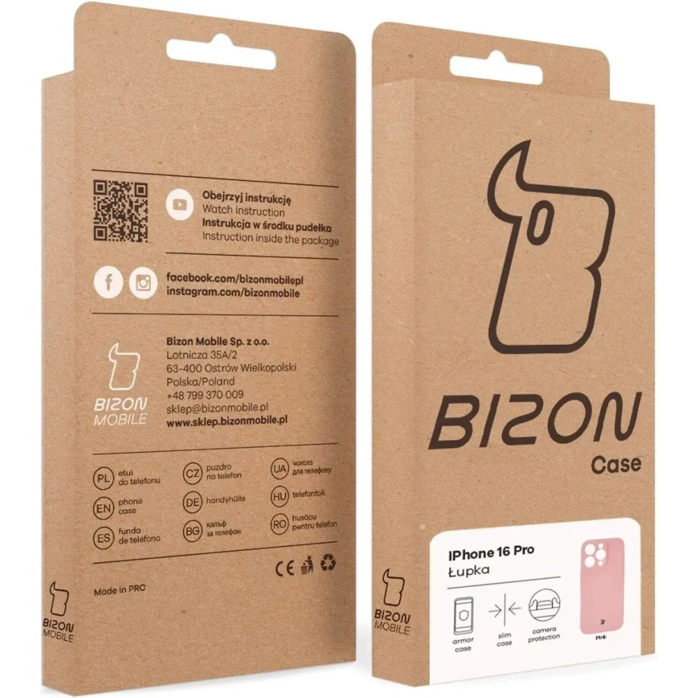 Hurtownia GSM - BIZON Case Lupka Apple iPhone 16 Pro růžová - BIZ9286 - {ean13} - Hurt