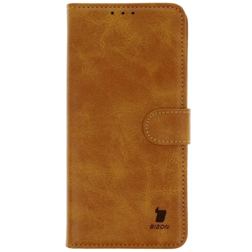 Etui z klapką Bizon Case Pocket do Oppo Reno13 Pro brązowe