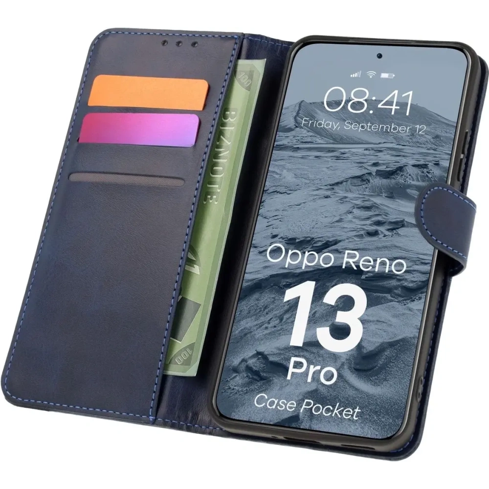 Hurtownia GSM - BIZON tok zseb Oppo Reno13 Pro sötétkék - BIZ9290 - {ean13} - Hurt