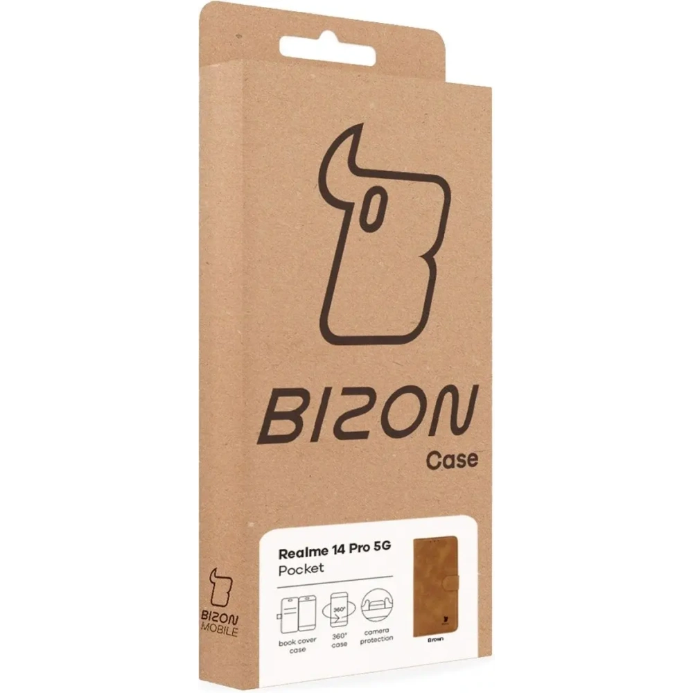 Hurtownia GSM - Husa BIZON Pocket Realme 14 Pro 5G maro - BIZ9291 - {ean13} - Hurt