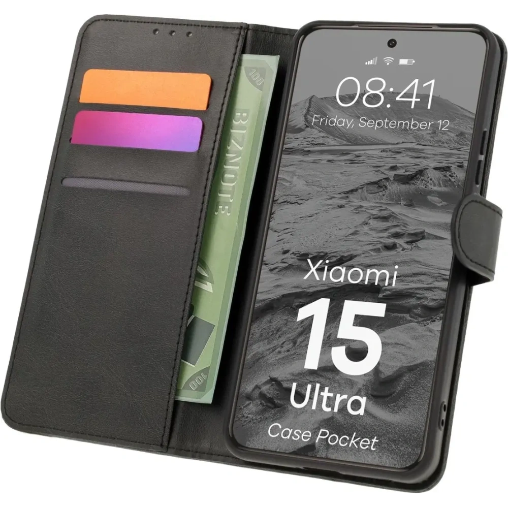 Hurtownia GSM - BIZON tok zseb Xiaomi 15 Ultra fekete - BIZ9295 - {ean13} - Hurt