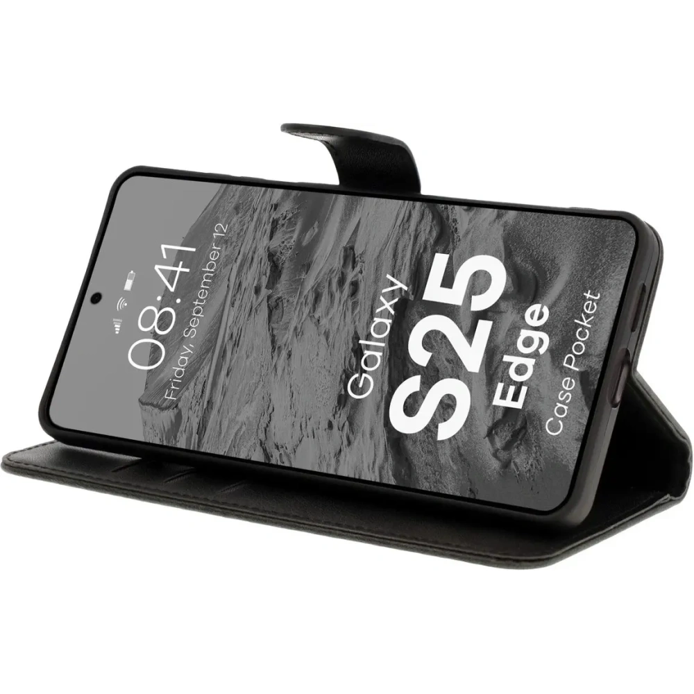 Wholesale BIZON Case Pocket Samsung Galaxy S25 Edge black - BIZ9303 - {ean13} - Hurt