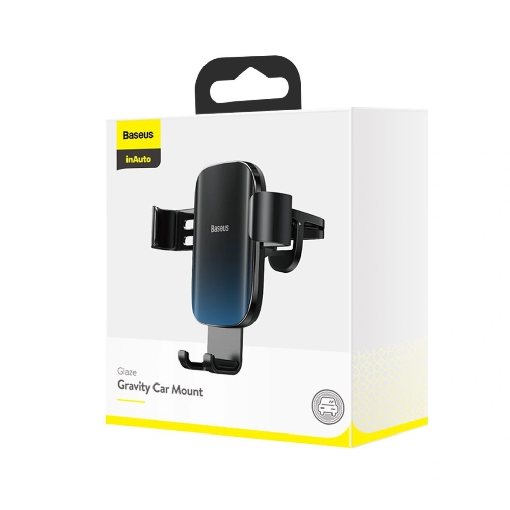 Wholesale Baseus Glaze Gravity Air Vent Car Holder Aluminium Black - BSU1527BLK - {ean13} - Hurt