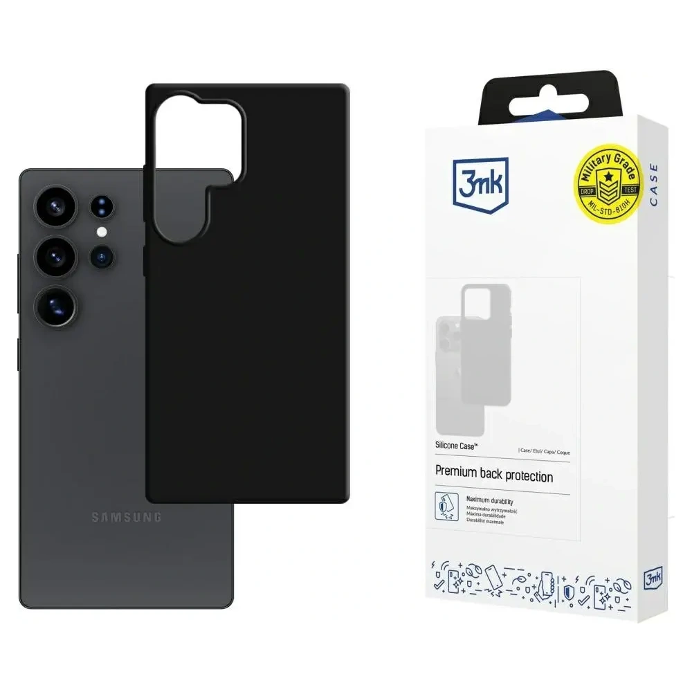 Hurtownia GSM - Husă din silicon 3MK pentru Samsung Galaxy S25 Ultra, neagră - 3MK16469 - {ean13} - Hurt