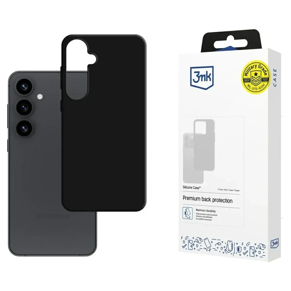 Hurtownia GSM - 3MK Szilikon tok Samsung Galaxy S25+ Plus fekete - 3MK16470 - {ean13} - Hurt