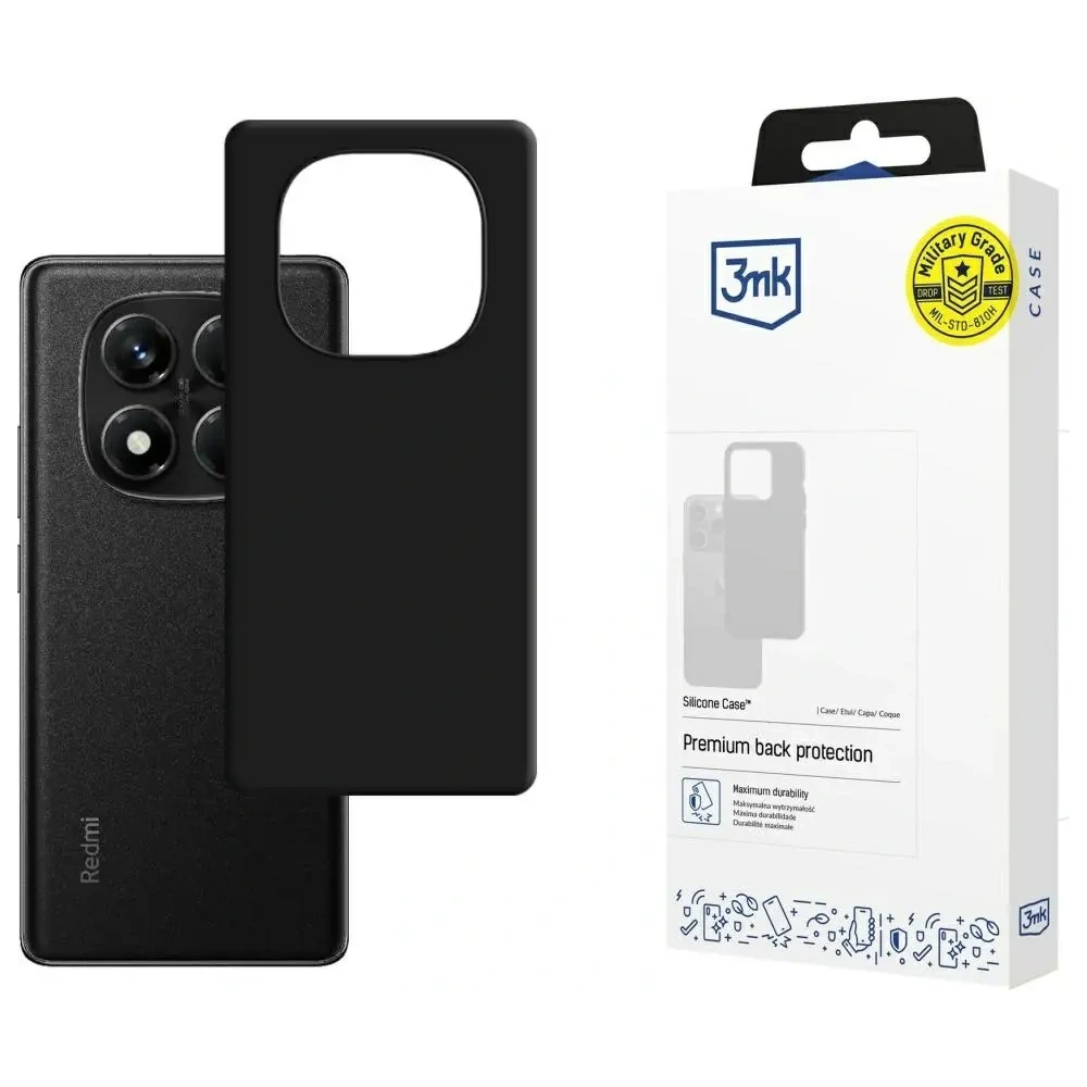 Hurtownia GSM - Husa din silicon 3MK pentru Xiaomi Redmi Note 14 Pro 5G neagră - 3MK16474 - {ean13} - Hurt